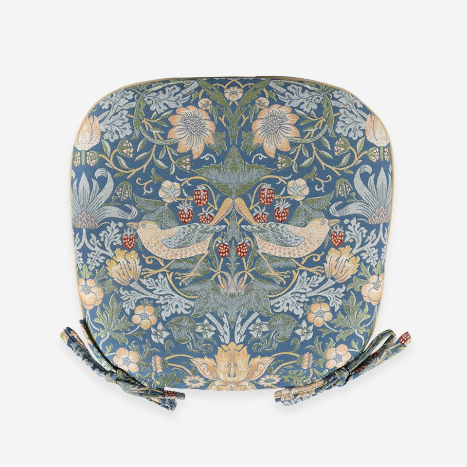 ウィリアムモリスいちご泥棒馬蹄クッション4枚セット Morris Design Studio いちご泥棒 シートクッション | 【公式】川島