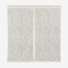 正面画像／カラー：ベージュ／約85cm×90cm  *レース柄が見えやすいように商品背面にグレー色の加工をしていますが、実際の商品にグレー色の裏地等はありません。