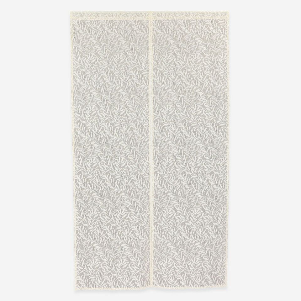 正面画像／カラー：ベージュ／約85cm×150cm  *レース柄が見えやすいように商品背面にグレー色の加工をしていますが、実際の商品にグレー色の裏地等はありません。