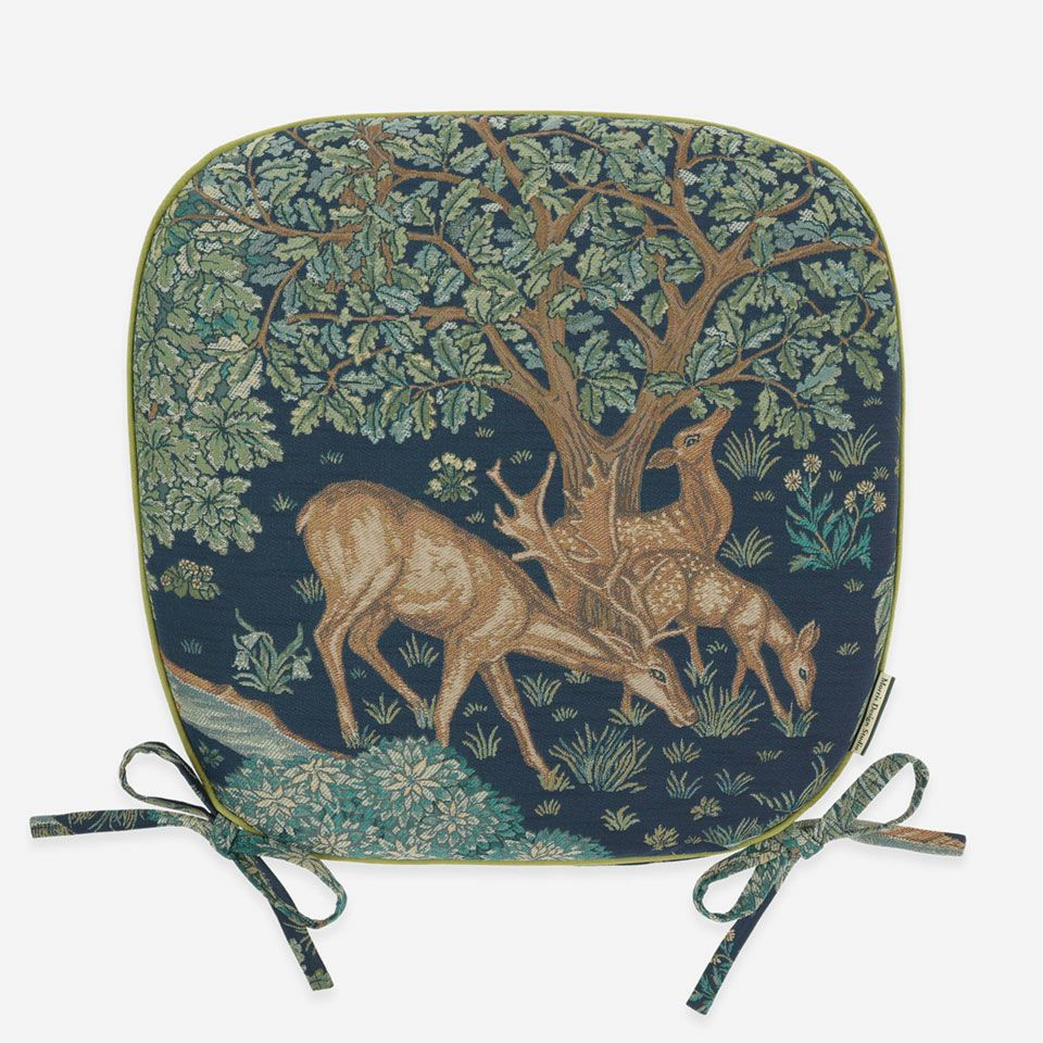 表面／カラー：ダークブルー／45cm×43cm／紐付き／カバー取り外し可