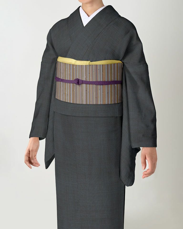 仕付け糸付き 名古屋帯 未使用品・しつけ糸付き】名古屋帯 NO-14 エンジ地 | リサイクルの着物