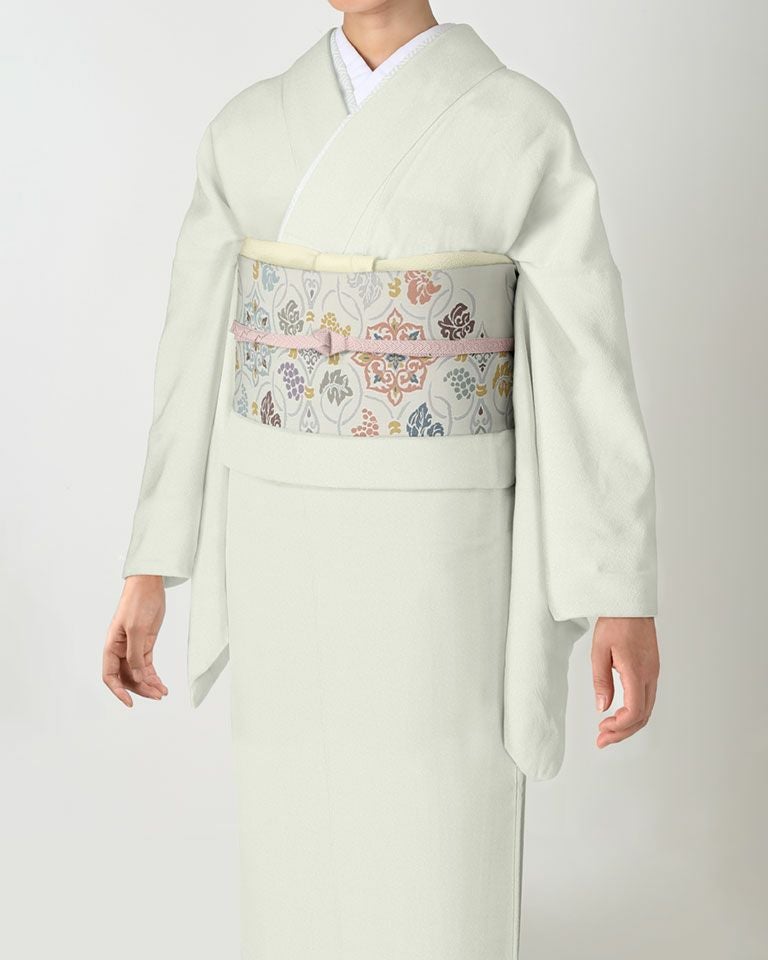 袋帯　作家もの　葡萄模様　ぶどう　紗綾形　銀糸　着物　102b p 袋帯 作家もの 葡萄模様 ぶどう 紗綾形 銀糸 着物 102b p 【公式通販】