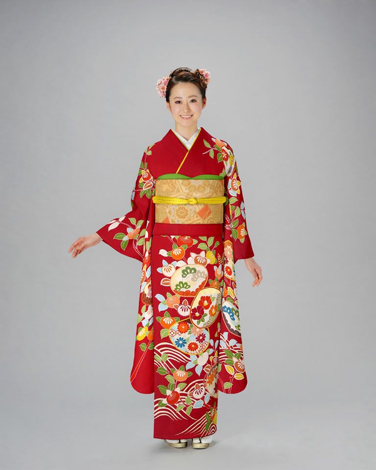 袋帯　正絹　紬　横縞　バイカラー　ワインレッド　着物　064t 銀座【帯5884】紬地 染名古屋帯 茜色 更紗花文 - 銀座きもの青木｜長く