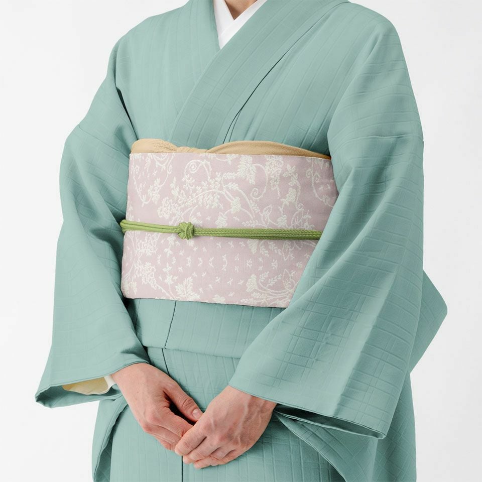 受注生産品】大人カジュアル帯 ポリエステル名古屋帯 TT9087（ピンク