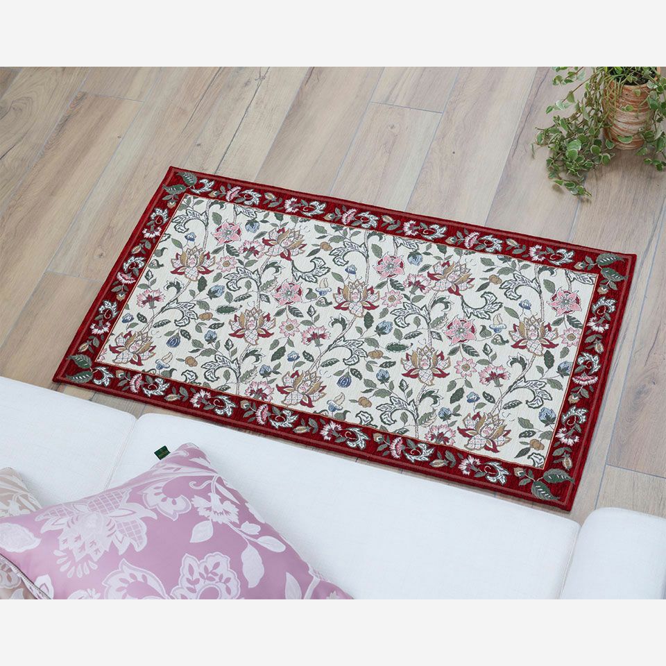 【新品】ミントン　MINTON　花柄　200×250 ラグ MINTON - 【新品】ミントン MINTON 花柄 200×250 ラグの通販 by あずき