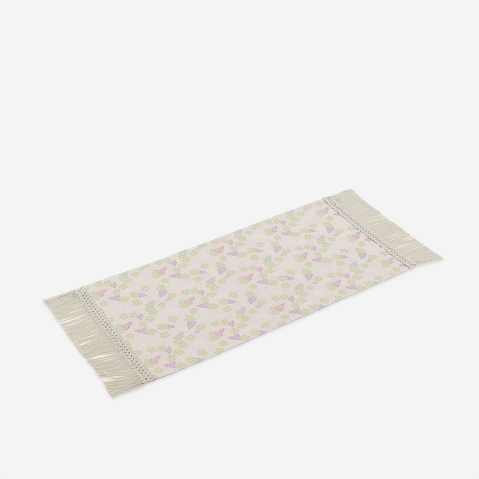 表面／カラー：パープル／28cm×55cm（フリンジ込みサイズ 28cm×69cm）