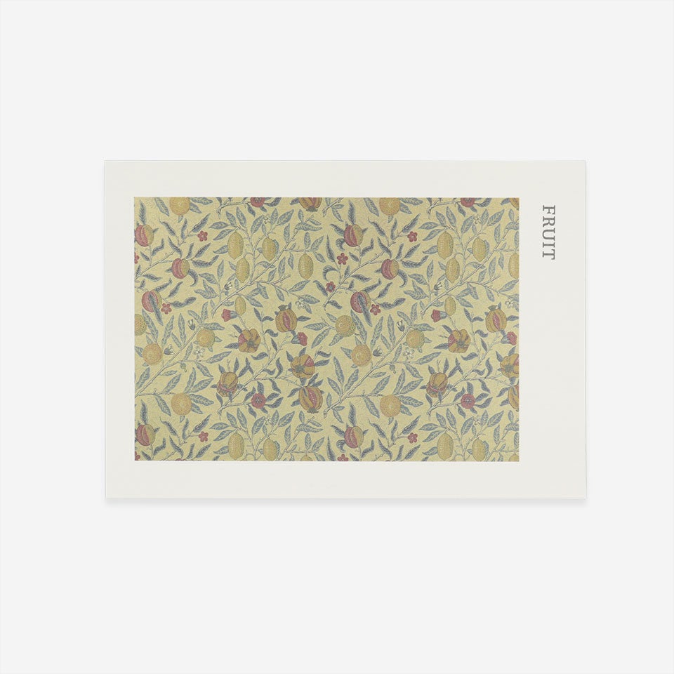 ファブリックパネルと同じデザインのポストカードです／デザイン：フルーツ