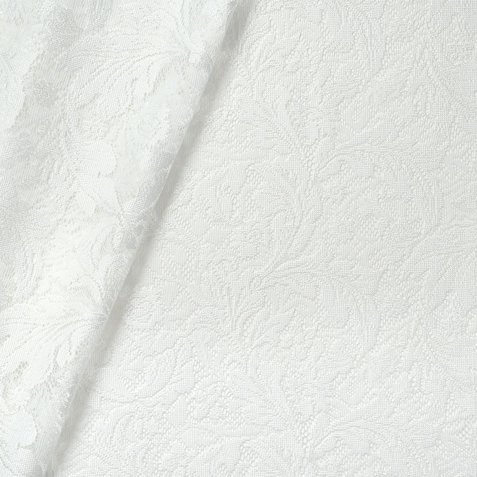 生地拡大画像／クリーム配色で明るさを出したい時に柄のレースとしておすすめです