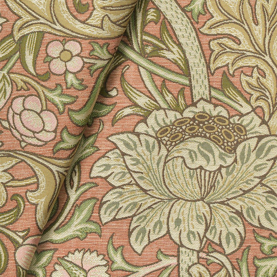 生地拡大画像／生地のベースには、意匠糸と織りの工夫を凝らし、ナチュラルで味わい深いテクスチャーに仕上げています