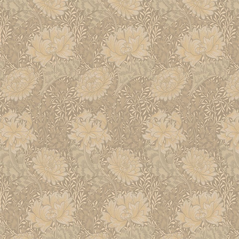 生地画像／花と葉、ベースは光沢の違う糸と織組織の立体感で、それぞれの表現を際立たせています