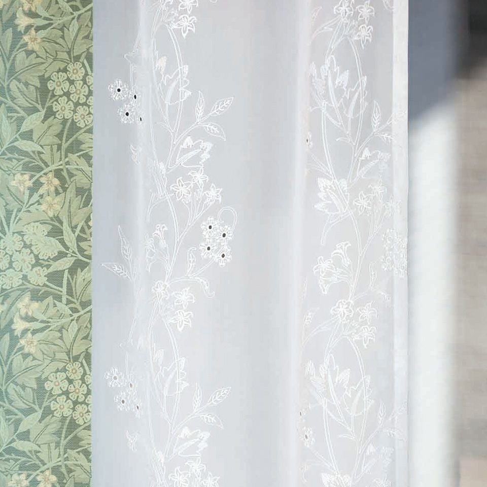 ジャスミン Morris Design Studio レースカーテン MM3159 【1.5倍ヒダ
