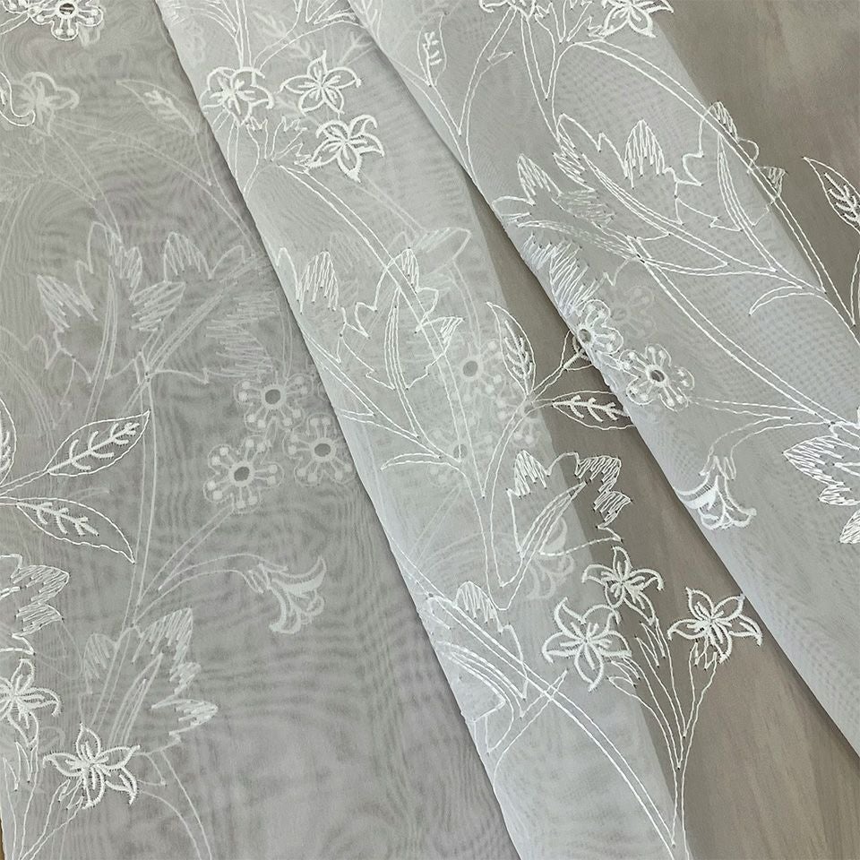ジャスミン Morris Design Studio レースカーテン MM3159 【1.5倍ヒダ