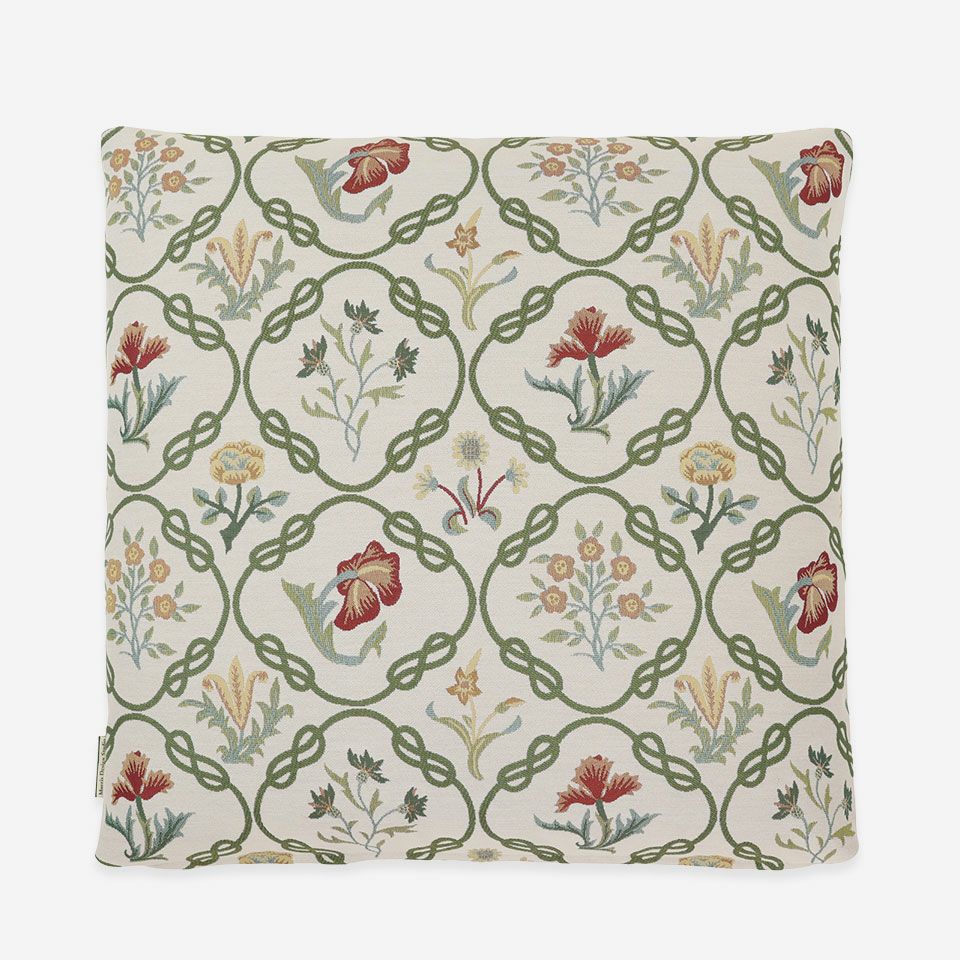 裏面／カラー：ベージュ／60cm×60cm／マチ付き／裏面も同じ柄の出方になっています