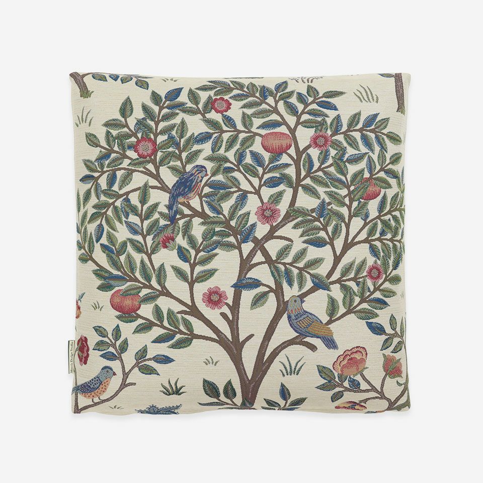 裏面／カラー：ベージュ／50cm×50cm／マチ付き／裏面も同じ柄の出方になっています