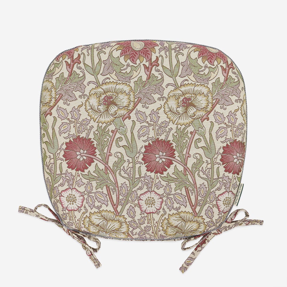 表面／カラー：ピンク／46cm×44cm／紐付き／カバー取り外し可