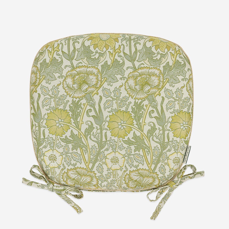 表面／カラー：イエロー／46cm×44cm／紐付き／カバー取り外し可