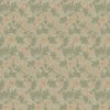 生地画像／地模様の葉の上に可憐なアネモネの花を配した、やさしい柄です