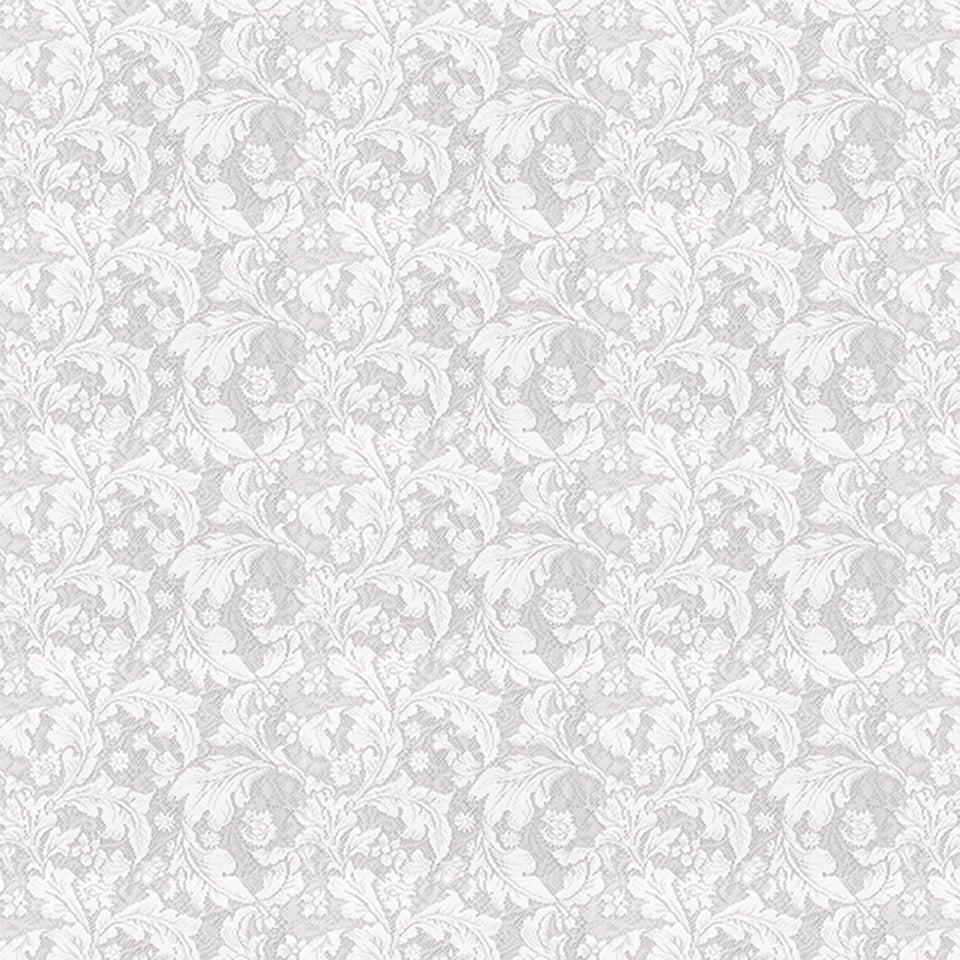 生地画像／アカンサスの葉のボリュームと、その間から垣間見える花々を、レースの表情を変えて表現しています