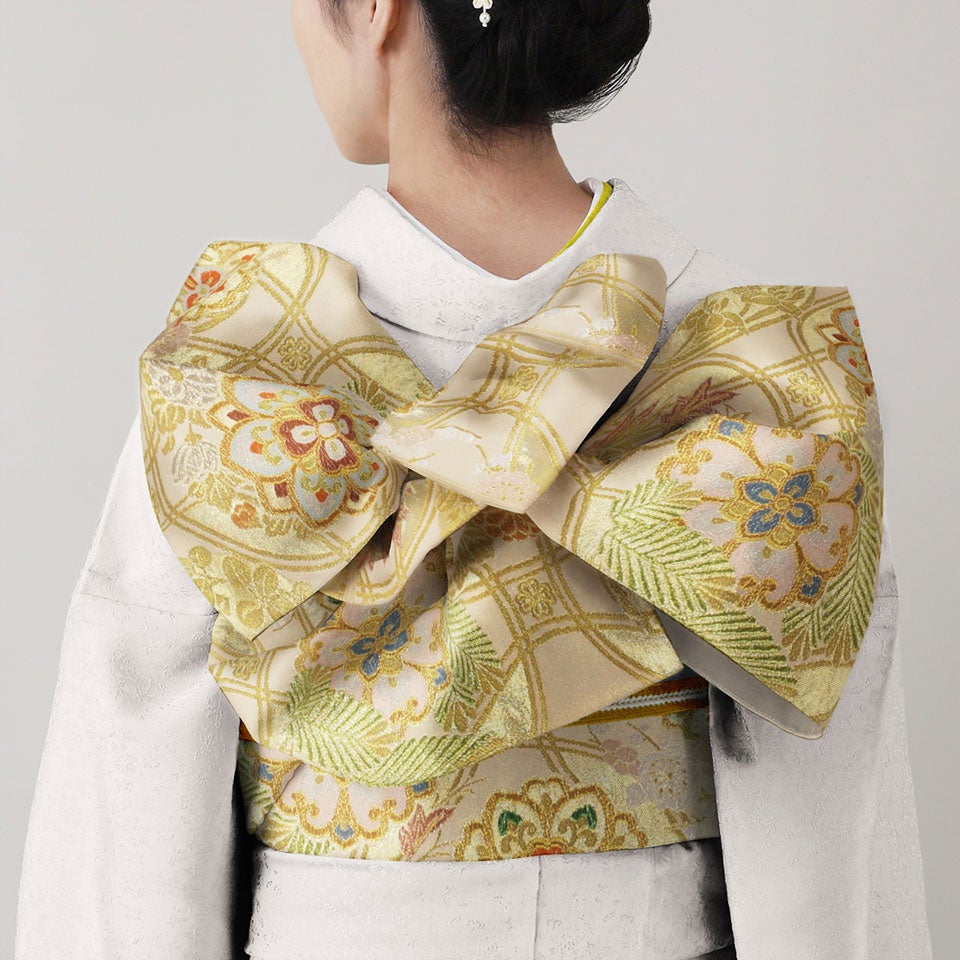 川島織物 謹製　帯額装 受注生産品】川島織物 袋帯 華紋輪繋ぎ | 【公式】川島織物セルコン