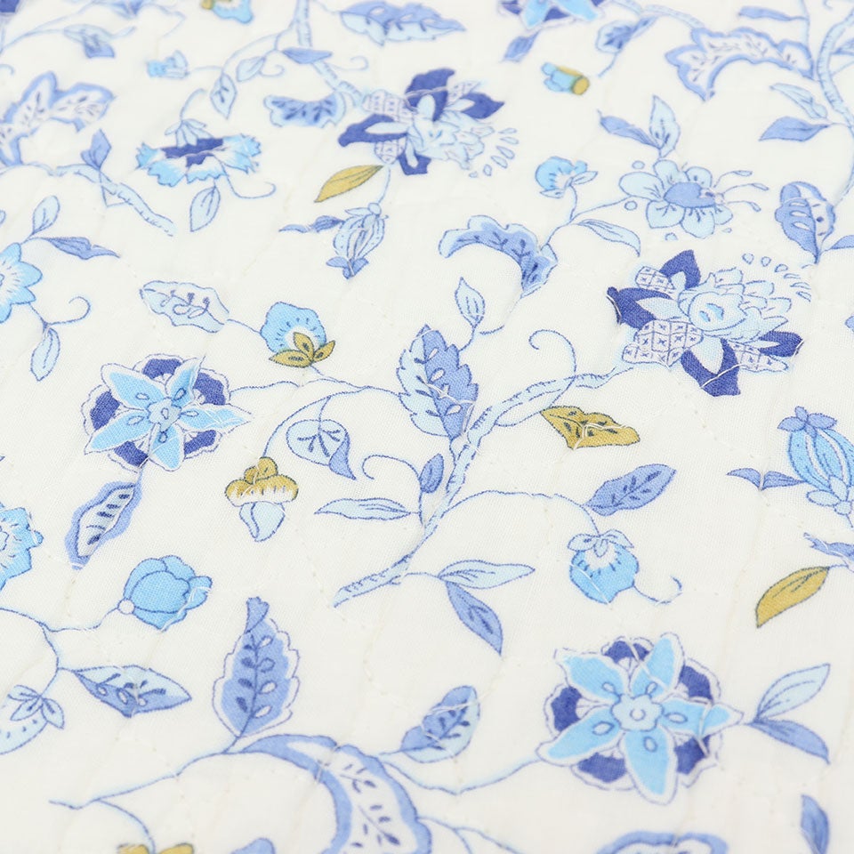 【極美品】kiton／キートン／コットンリネン／小紋柄／クワトロピエゲ／ミント MINTON（ミントン） キルトマルチカバー 2人掛け用 | 【公式】川島織物