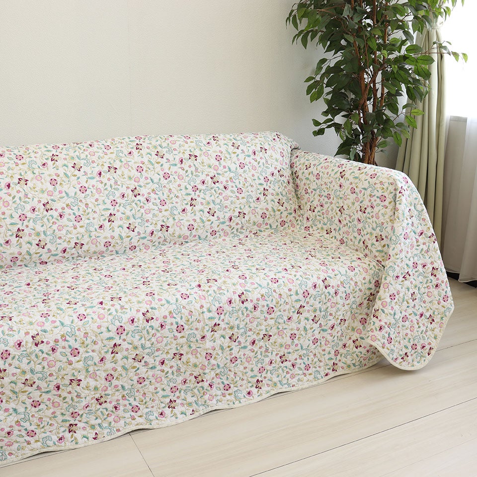使用画像／カラー：ピンク／200cm×300cm／2人掛けソファー、3人掛けソファーの座面用にもご使用いただけます